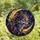 Nature Lovers' Majestic Stained Glass Wolf Head Golden Moon Cosmic Mosaic Jewel Tones Stained Glass Suncatcher - 4