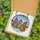Holiday Enthusiasts Tiffany Stained Glass Cheerful Gingerbread Snowmen Festive Gifts Snowy Mosaic Golden Brown Blue Pink Red Purple Stained Glass Suncatcher - 5