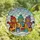 Holiday Enthusiasts Tiffany Stained Glass Cheerful Gingerbread Snowmen Festive Gifts Snowy Mosaic Golden Brown Blue Pink Red Purple Stained Glass Suncatcher - 4