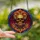 Bold Style Enthusiasts Vibrant Stained Glass Skull Bat Wings Mosaic Jewel Tones Organic Geometric Pattern Stained Glass Suncatcher - 2