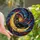 Doberman Lovers' Tiffany Style Stained Glass Pinscher Golden Moon Cosmic Night Sky Jewel Tones Stained Glass Suncatcher - 1