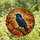 Fantasy Art Lovers' Intricate Tiffany Stained Glass Raven Glowing Eye Autumn Jewel Tone Stained Glass Suncatcher - oXotDe3Wrz