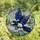 Art Enthusiasts' Dynamic Stained Glass Magpie Flight, Iridescent Blue Purple Mosaic Art Stained Glass Suncatcher - 4