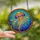 Nature Lovers' Intricate Tiffany Style Stained Glass Jellyfish Mosaic Vibrant Underwater Art Blue Green Purple Orange Stained Glass Suncatcher - 2