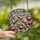 Nature Lovers' Stained Glass Bohemian Waxwing Birds Ruby Red Berry Winter Branches Mosaic Stained Glass Suncatcher - mCHfgddu3T