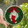 Christmas Decor Lovers' Intricate Stained Glass Red Stocking Holly Wreath Jewel Tone Mosaic Stained Glass Suncatcher - BTW84b6nqr