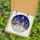 Holiday Enthusiasts' Cheerful Snowmen Tiffany Stained Glass Winter Village Deep Blue Gold Stained Glass Suncatcher - 5