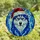 Winter Dog Lovers' Vibrant Tiffany Stained Glass Siberian Husky Blue Red Gold Santa Hat Mosaic Stained Glass Suncatcher - NgLeK_QEzy