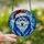 Winter Dog Lovers' Vibrant Tiffany Stained Glass Siberian Husky Blue Red Gold Santa Hat Mosaic Stained Glass Suncatcher - w5TxjrBiFC