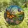 Nature Lovers' Vibrant Jewel-Toned Glowing Stained Glass Monarch Butterfly Floral Landscape Mosaic Stained Glass Suncatcher - 4