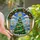 Holiday Admirers' Jewel Tone Stained Glass Christmas Tree Holly Garland Snowy Peaks Stained Glass Suncatcher - SeU5EVl_8a