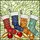Holiday Enthusiasts' Edge-to-Edge Tiffany Style Christmas Stockings, Red Blue Orange Teal Gold Ornaments, Swirling Green Mosaic Background Stained Glass Suncatcher - 5