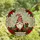 Christmas Enthusiasts' Jovial Gnome Stained Glass Mosaic Poinsettia Holly Red Green Jewel Tones Stained Glass Suncatcher - e0ROCeulBR