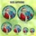 Christmas Enthusiasts' Joyful Santa & Blue Hippo Tiffany Stained Glass, Emerald Holly & Snowflake Mosaic Stained Glass Suncatcher - 8hl5-D1rMH