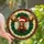 Holiday Art Lovers' Tiffany Style Stained Glass Moose Santa Hat Christmas Wreath Radial Mosaic Stained Glass Suncatcher - Z7E2_oMcUi