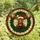 Holiday Art Lovers' Tiffany Style Stained Glass Moose Santa Hat Christmas Wreath Radial Mosaic Stained Glass Suncatcher - x6E1k3tgOB