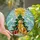 Golden Retriever Lovers' Tiffany Stained Glass Christmas Dog Festive Jewel Tone Radiant Star Stained Glass Suncatcher - JRGK_2ehHq