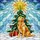 Golden Retriever Lovers' Tiffany Stained Glass Christmas Dog Festive Jewel Tone Radiant Star Stained Glass Suncatcher - 7