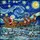 Christmas Enthusiast Densely Detailed Tiffany Stained Glass Santa Sleigh Reindeer Van Gogh Starry Night Village Mosaic Stained Glass Suncatcher - 7