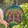 Art Lovers' Vibrant Stained Glass Human Lung Mosaic, Jewel Tones & Shimmering Detail Stained Glass Suncatcher - 1