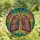 Art Lovers' Vibrant Stained Glass Human Lung Mosaic, Jewel Tones & Shimmering Detail Stained Glass Suncatcher - 4