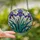Art Lovers' Tiffany Stained Glass Violet Sapphire Irises Teal Leaves Intricate Mosaic Stained Glass Suncatcher - 9zi6wqsbHm