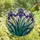 Art Lovers' Tiffany Stained Glass Violet Sapphire Irises Teal Leaves Intricate Mosaic Stained Glass Suncatcher - cKUibcBOcg