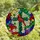 Mothers' Vibrant Stained Glass Cross & Cardinal Floral Jewel Tone Mosaic Design Stained Glass Suncatcher - 4