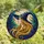 Fantasy Art Lovers' Tiffany Stained Glass Witch Profile Full Moon Jewel Tone Mosaic Stained Glass Suncatcher - 4