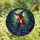 Fantasy Art Lovers' Stained Glass Mystical Witch with Fiery Orange Hair, Jewel Tone Night Sky Mosaic Stained Glass Suncatcher - 4