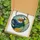 Fantasy Art Lovers' Enchanted Stained Glass Witch Crescent Moon Emerald Gold Teal Cloudscape Stained Glass Suncatcher - 5