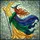 Fantasy Art Lovers' Enchanted Stained Glass Witch Crescent Moon Emerald Gold Teal Cloudscape Stained Glass Suncatcher - 7