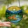 Wildlife Art Lovers' Tiffany Stained Glass Tiger River Mosaic Landscape Golden Orange Emerald Jewel Tones Stained Glass Suncatcher - 2