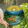 Wildlife Art Lovers' Tiffany Stained Glass Tiger River Mosaic Landscape Golden Orange Emerald Jewel Tones Stained Glass Suncatcher - 1