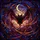 Fantasy Art Lovers' Tiffany Style Stained Glass Bat Amber Magenta Celestial Design Stained Glass Suncatcher - 7