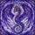 Dragon Enthusiasts' Tiffany Stained Glass Intricate Dragon Cosmic Jewel Tone Violet Blue Orange Stained Glass Suncatcher - 7