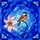 Nature Lovers' Vibrant Orange Bird Pale Pink Lily Stained Glass Art, Intricate Blue Swirl Mosaic Stained Glass Suncatcher - 7