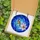Nature Lovers' Vibrant Orange Bird Pale Pink Lily Stained Glass Art, Intricate Blue Swirl Mosaic Stained Glass Suncatcher - 5