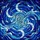 Art Lovers' Tiffany-Style Stained Glass Interlacing Hands, Radiant Blue Crescent Moons & Swirling Cosmic Ocean Mosaic Pattern Stained Glass Suncatcher - 7