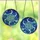Art Lovers' Tiffany-Style Stained Glass Interlacing Hands, Radiant Blue Crescent Moons & Swirling Cosmic Ocean Mosaic Pattern Stained Glass Suncatcher - 3