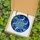 Art Lovers' Tiffany-Style Stained Glass Interlacing Hands, Radiant Blue Crescent Moons & Swirling Cosmic Ocean Mosaic Pattern Stained Glass Suncatcher - 5