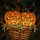 Halloween Enthusiasts' Vibrant Stained Glass Jack-O'-Lanterns, Wicker Basket, Edge-to-Edge Tiffany Art Stained Glass Suncatcher - 7