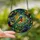 Nature Lovers' Tiffany Stained Glass Painted Bunting Bird Jewel Tone Foliage Mosaic Stained Glass Suncatcher - 2