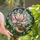 Nature Lovers' Intricate Stained Glass Wren Bird Pink Magnolia Floral Garden Mosaic Stained Glass Suncatcher - 1