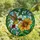 Nature Lovers' Vibrant Stained Glass Hummingbird Amber Bloom Green Foliage Mosaic Art Stained Glass Suncatcher - 4