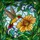 Nature Lovers' Vibrant Stained Glass Hummingbird Amber Bloom Green Foliage Mosaic Art Stained Glass Suncatcher - 7