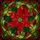Women's Detailed Tiffany Stained Glass Poinsettia Floral Mosaic Fiery Red Emerald Green Stained Glass Suncatcher - 7