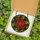 Women's Detailed Tiffany Stained Glass Poinsettia Floral Mosaic Fiery Red Emerald Green Stained Glass Suncatcher - 5
