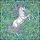 Fantasy Art Enthusiasts Tiffany Stained Glass Majestic Unicorn Swirling Floral Wave Mosaic Sky Blue Pastel Pink Design Stained Glass Suncatcher - 7