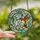 Nature Lovers' Vibrant Orange-Red Hummingbird Pink Flower Tiffany Stained Glass Mosaic Stained Glass Suncatcher - 2